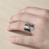Anillo de plata ajustable basic - Imagen 5