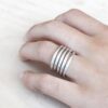 Anillo de plata ajustable muelle - Imagen 2
