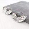 Aros de plata Japón rejilla