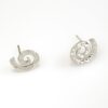 Pendientes de plata espiral gruesa martele